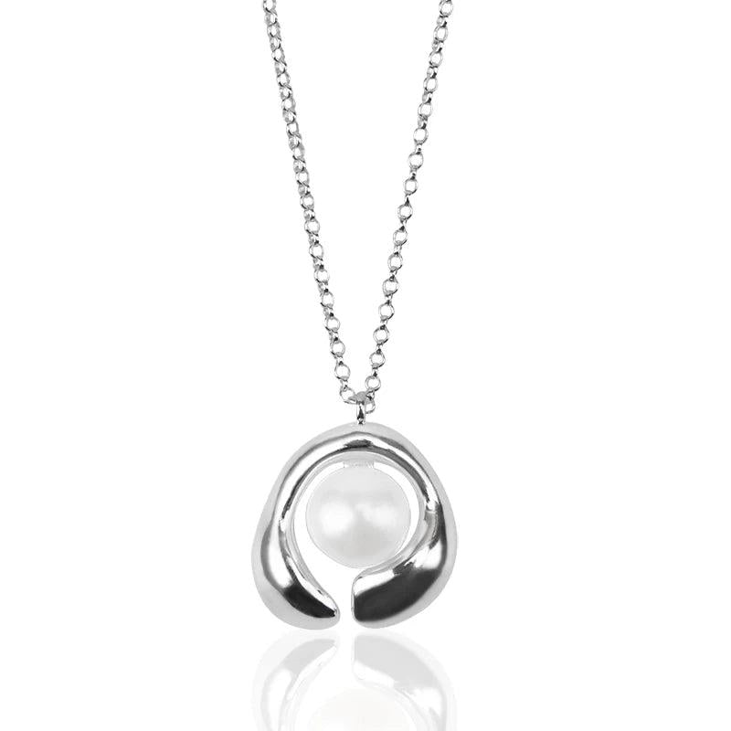 S925 Sterling Silver Pearl Pendant Necklace