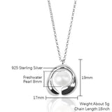 S925 Sterling Silver Pearl Pendant Necklace