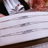 Hot Zircon Pendant 925 Silver Chain Necklace Women Silver Necklace