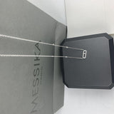 Messica925 Sterling Silver Necklace with Sliding Diamonds