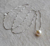 8MM Single Freshwater Pearl 925 Sterling Silver Choker Necklace
