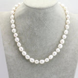 10-11mm White Baroque Freshwater Pearl Necklace