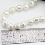 10-11mm White Baroque Freshwater Pearl Necklace