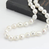10-11mm White Baroque Freshwater Pearl Necklace