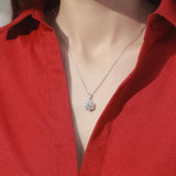 1CT Moissanite Pendant Necklace 925 Sterling Silver