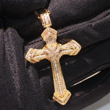 Vintage 925 Silver&Gold Fill Cross Pendant Necklace