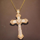 Vintage 925 Silver&Gold Fill Cross Pendant Necklace