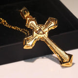 Vintage 925 Silver&Gold Fill Cross Pendant Necklace