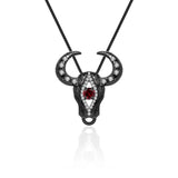 GEM'S BEAUTY Cow Pendant Necklace Real 925 Sterling Silver