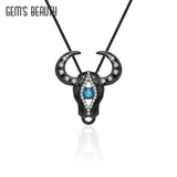 GEM'S BEAUTY Cow Pendant Necklace Real 925 Sterling Silver