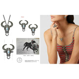 GEM'S BEAUTY Cow Pendant Necklace Real 925 Sterling Silver