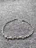 UNOde50 Silver Knot String Beads Necklace Jewelry