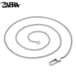 925 Silver Cuban Chain Necklace Men's