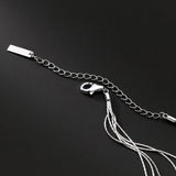 925 Silver Multilayer Snake Chain Necklace Adjustable