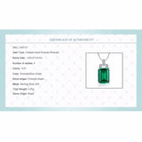 Sapphire and Emerald Pendant Necklace 925 Sterling Silver