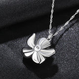 Natural Pearl Flower Pendant Necklace 925 Sterling Silver Kolye