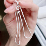 925 Silver Flash 18K Platinum-Plated Necklace Women Party Jewelry