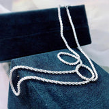925 Silver Flash 18K Platinum-Plated Necklace Women Party Jewelry
