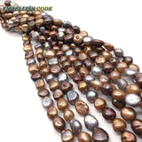 12-15mm Grey Brown Coffee Mixed Baroque Seedless Pearls Choker