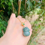 Natural Myanmar Jadeite Pig Pendant Necklace