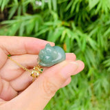 Natural Myanmar Jadeite Pig Pendant Necklace