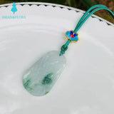 Natural Emerald Jadeite Pendant Necklace