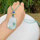 Natural Emerald Jadeite Pendant Necklace