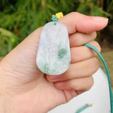 Natural Emerald Jadeite Pendant Necklace
