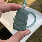 Natural Myanmar Emerald Jadeite Pendant Necklace High-End Gift