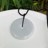 50MM Natural Myanmar Emerald Jadeite Pendant Necklace