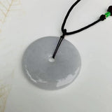 50MM Natural Myanmar Emerald Jadeite Pendant Necklace