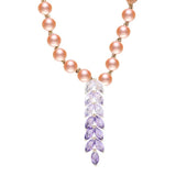 Freshwater Pearl Necklace Zircon Pendant Fine Jewelry for Women