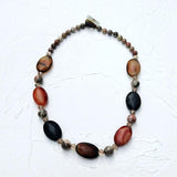Brown Agate Smoky Quartz Pyrite Necklace Jewelry
