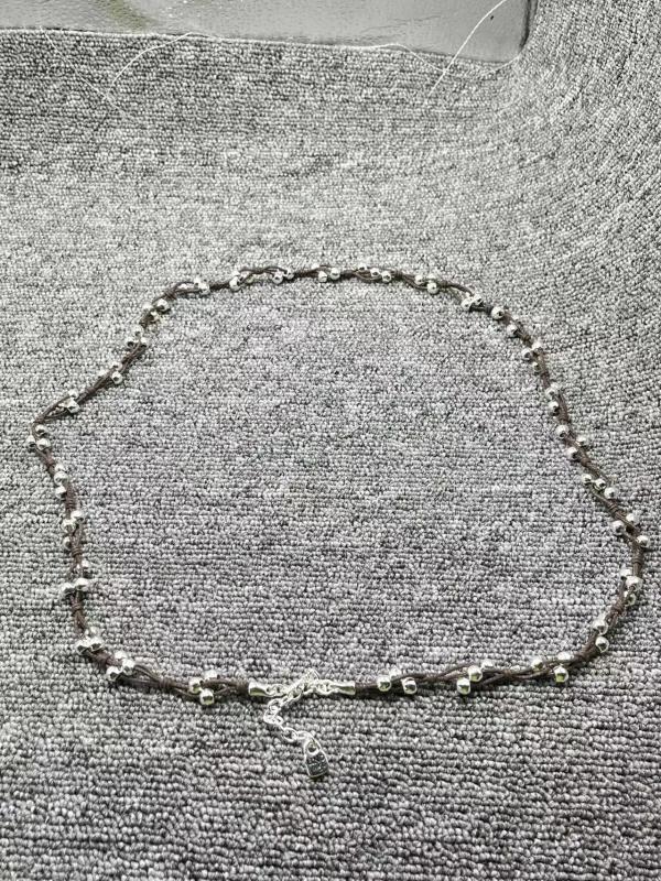UNOde50 925 Silver Ball Knot Necklace Jewelry