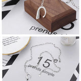 925 Silver Geometric Necklace Women