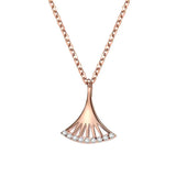 S925 Silver Zircon Pendant Necklace For Women 40+5cm