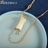 925 Silver Plated Jade Bamboo Necklace Romantic Choker