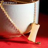 925 Silver Plated Jade Bamboo Necklace Romantic Choker