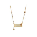 925 Silver Plated Jade Bamboo Necklace Romantic Choker