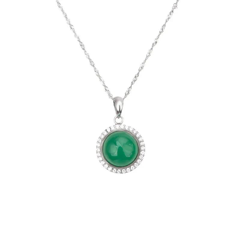 925 Silver Chalcedony Necklace Wedding Jewelry