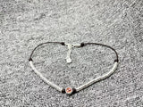 Orange Beaded Necklace 925 Silver Plated Holiday Gift