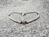 Orange Beaded Necklace 925 Silver Plated Holiday Gift
