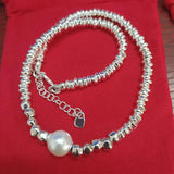 925 Silver Pearl Pendant Necklace Jewelry Gift