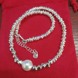 925 Silver Pearl Pendant Necklace Jewelry Gift