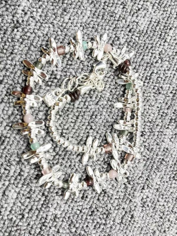 925 Silver Bee Beads Necklace Gift