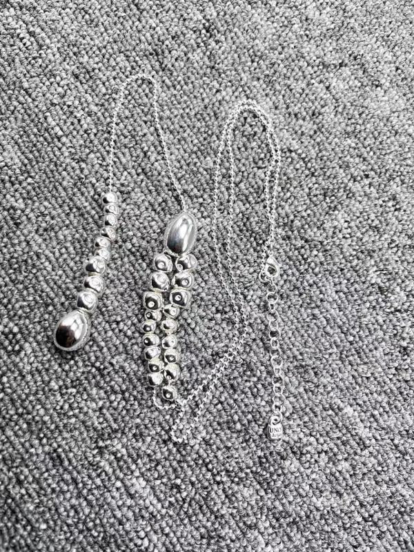 UNOde 50 Electroplated 925 Silver Beads Necklace