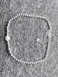 Electroplated 925 Silver Pearl Bead Necklace Jewelry Gift
