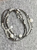 UNOde50 Knot String Pearl Necklace Silver