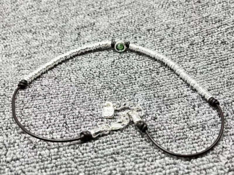 UNOde50 Silver Plated Green Beaded Necklace