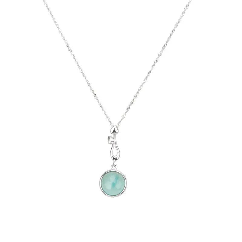 925 Silver Necklace Zircon Pendant Wedding Jewelry